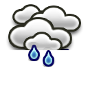 Light Showers, Regen, Heavy Drizzle, Bewolking